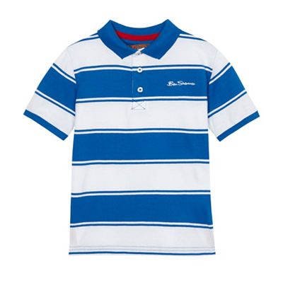 Boys' blue and white polo shirt